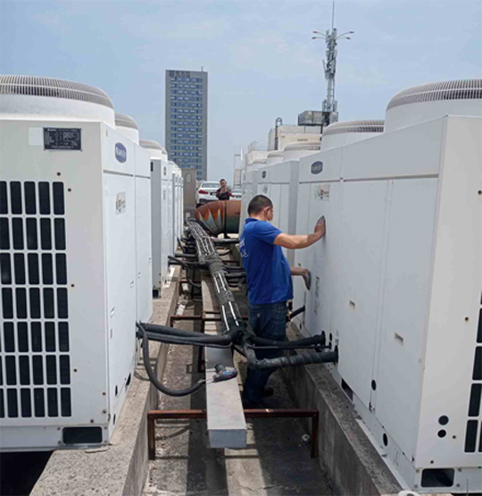 浮梁中央空调制热和不制冷系统维修方法